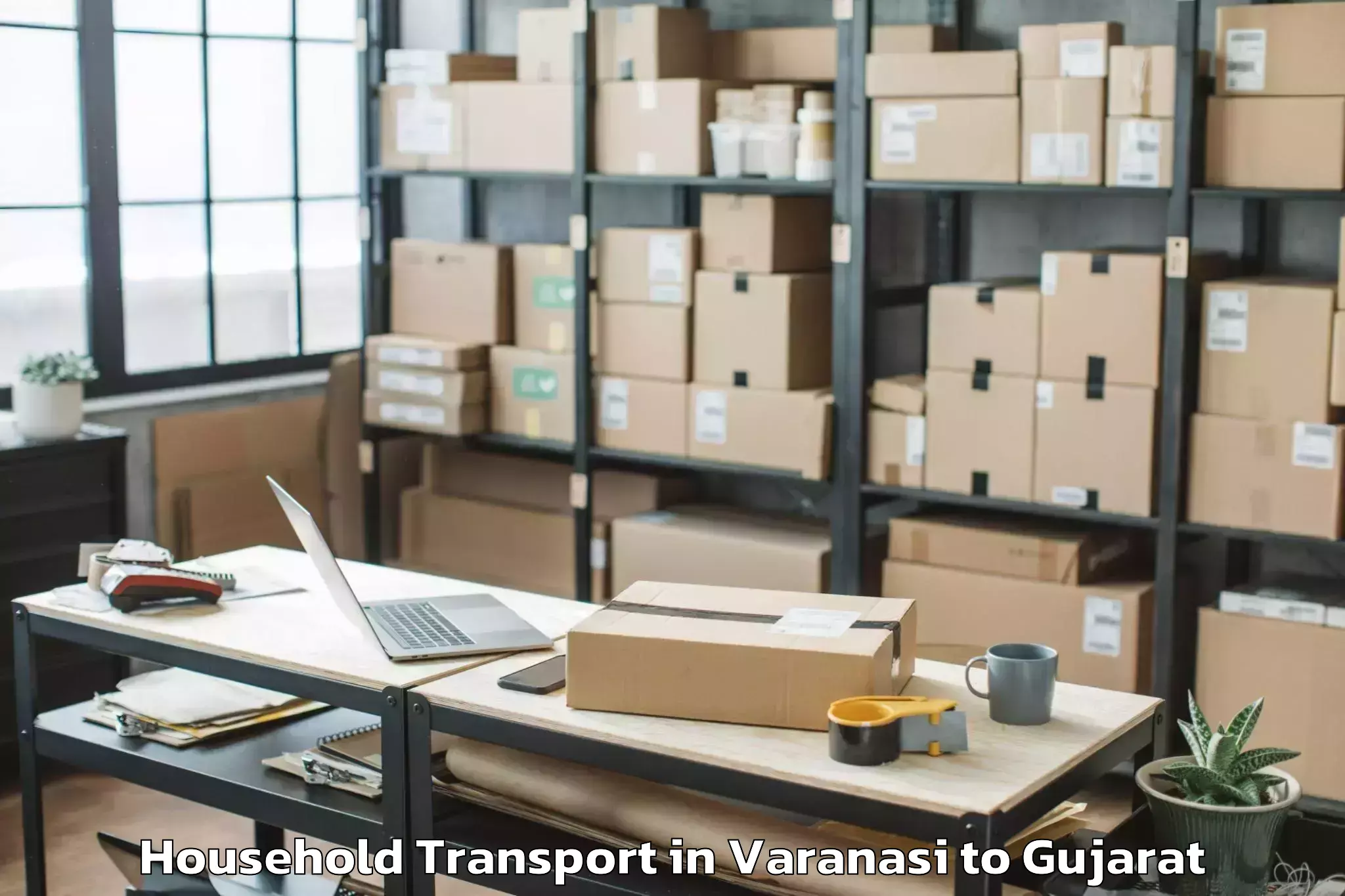 Professional Varanasi to Surat Airport Stv Household Transport